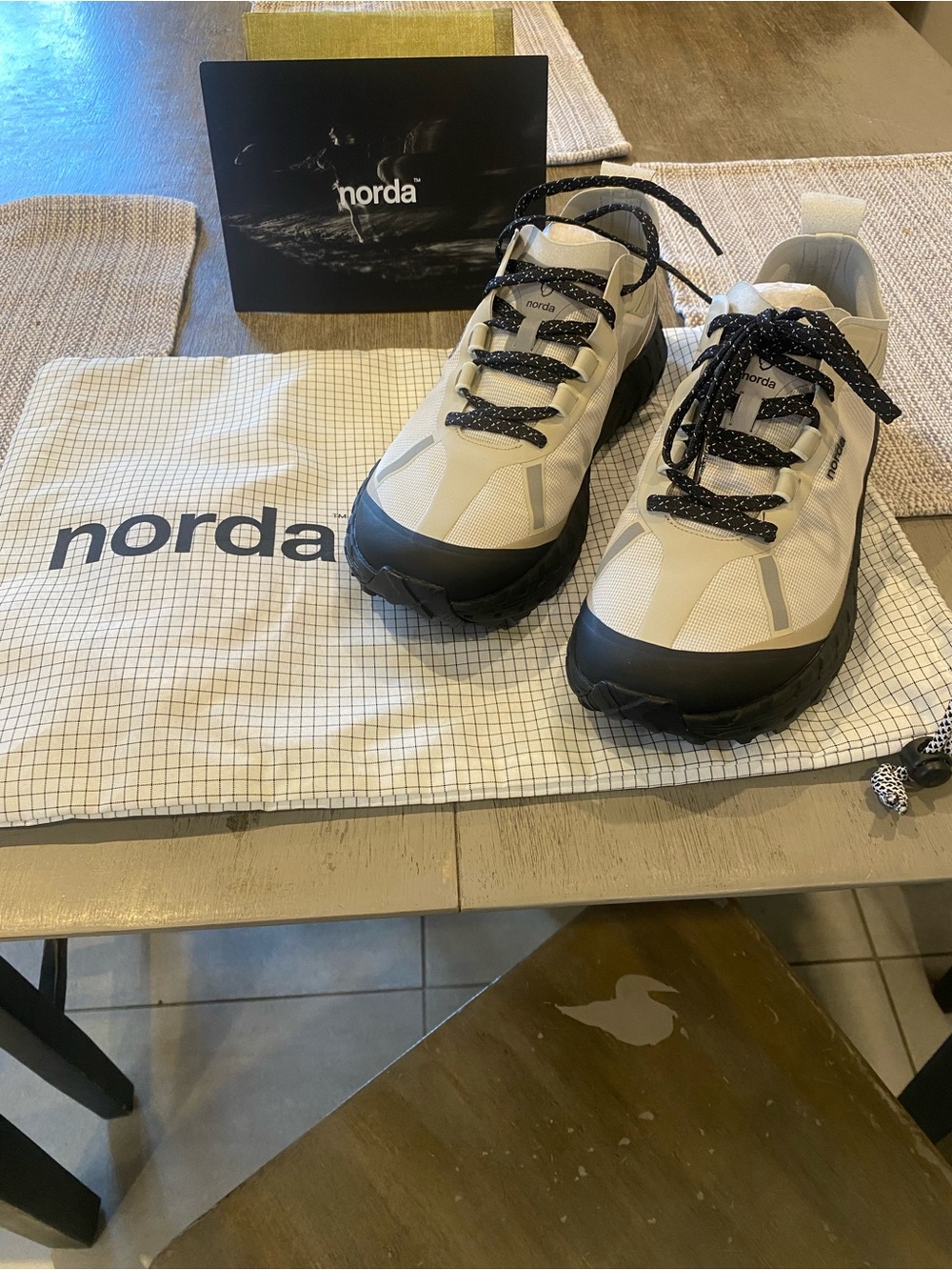 NOR Beige and Black Chunky Trail Sneakers for Women